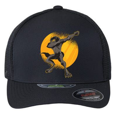 Dabbing Werewolf Flexfit Unipanel Trucker Cap