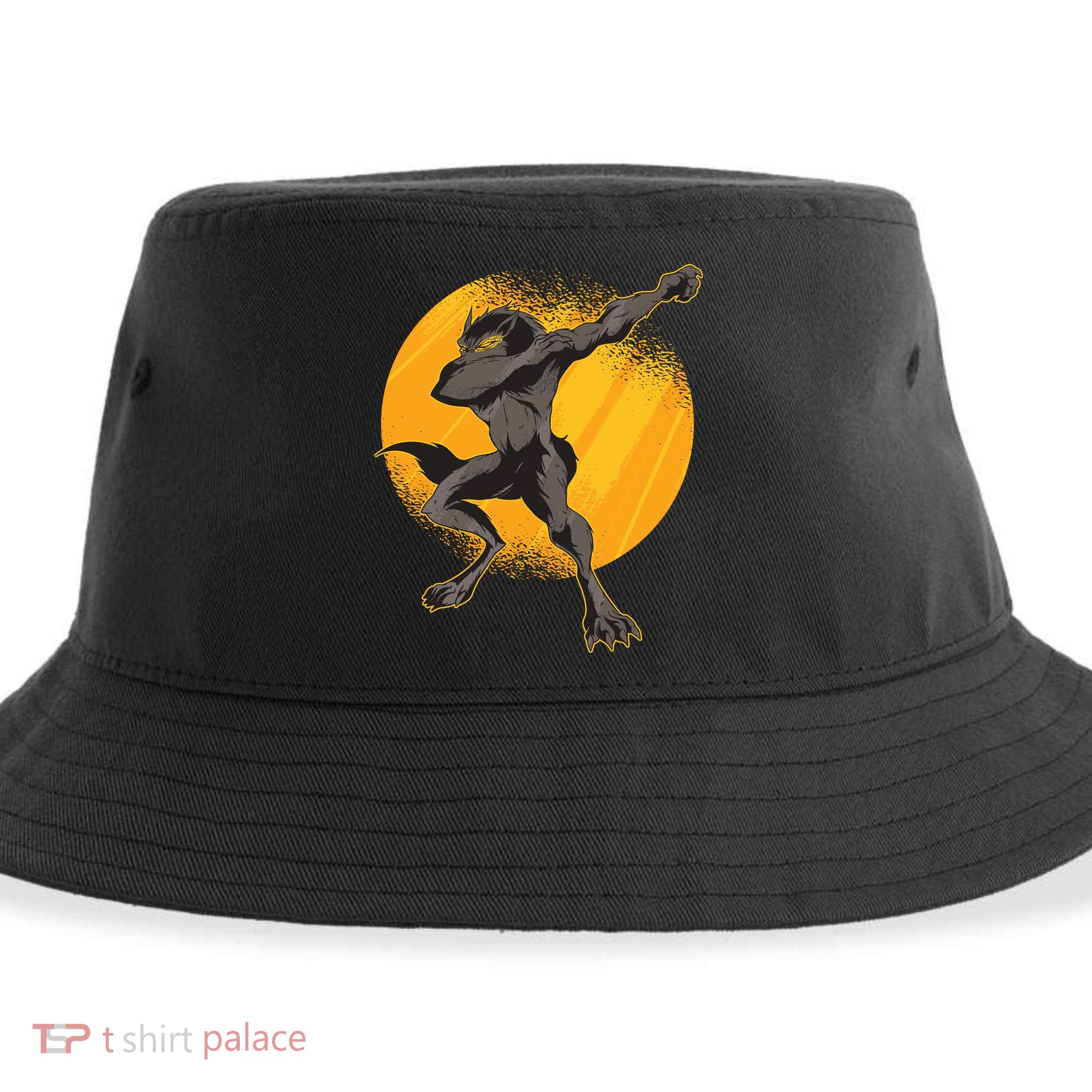 Dabbing Werewolf Sustainable Bucket Hat