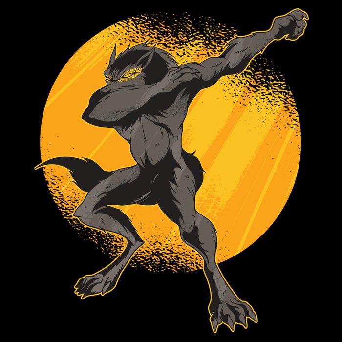 Dabbing Werewolf Sustainable Bucket Hat