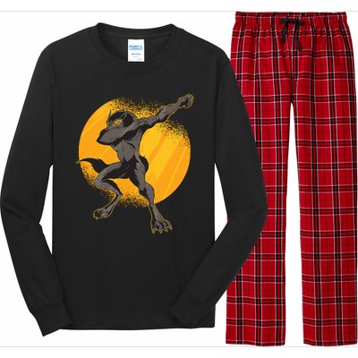 Dabbing Werewolf Long Sleeve Pajama Set