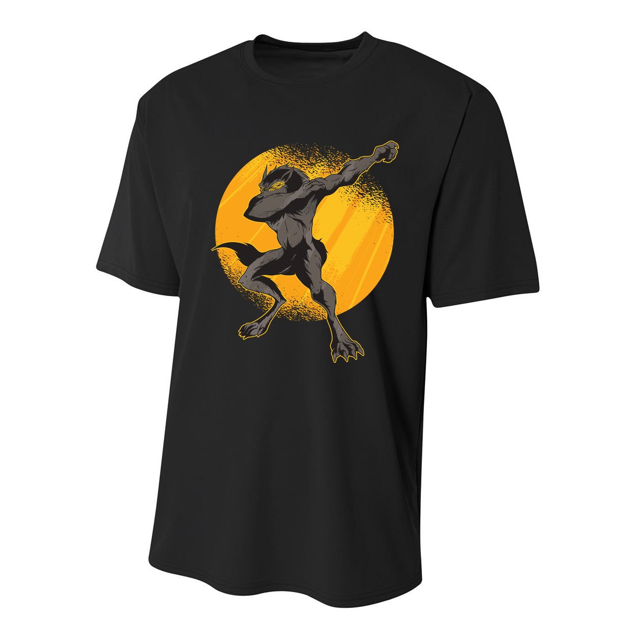 Dabbing Werewolf Youth Performance Sprint T-Shirt