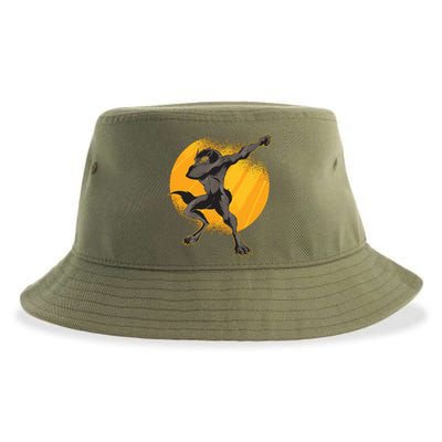 Dabbing Werewolf Sustainable Bucket Hat