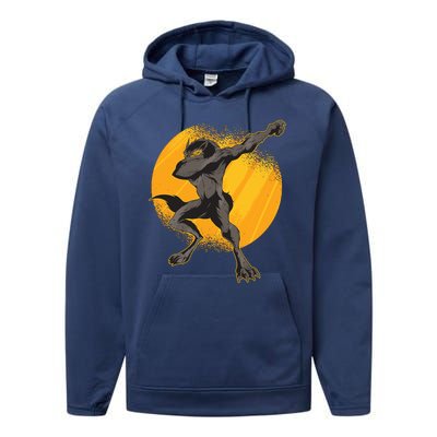 Dabbing Werewolf Performance Fleece Hoodie