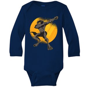 Dabbing Werewolf Baby Long Sleeve Bodysuit