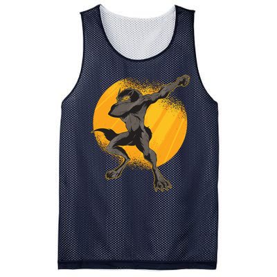 Dabbing Werewolf Mesh Reversible Basketball Jersey Tank