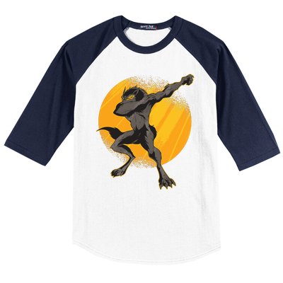 Dabbing Werewolf Baseball Sleeve Shirt