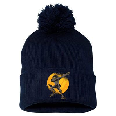 Dabbing Werewolf Pom Pom 12in Knit Beanie