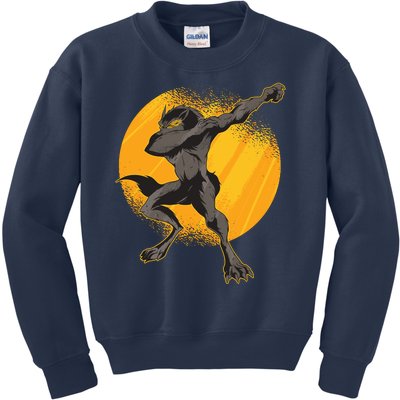 Dabbing Werewolf Kids Sweatshirt