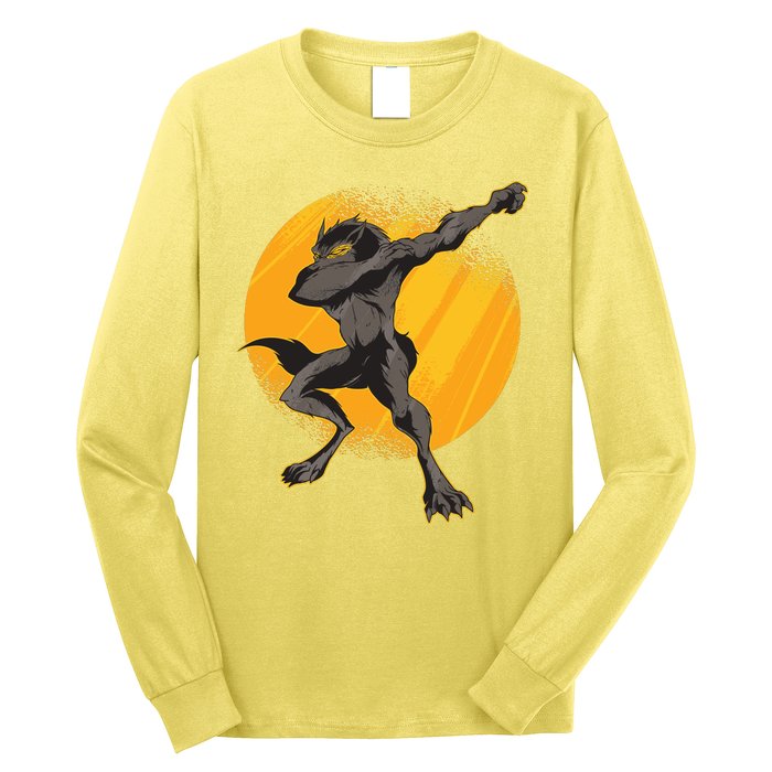 Dabbing Werewolf Long Sleeve Shirt