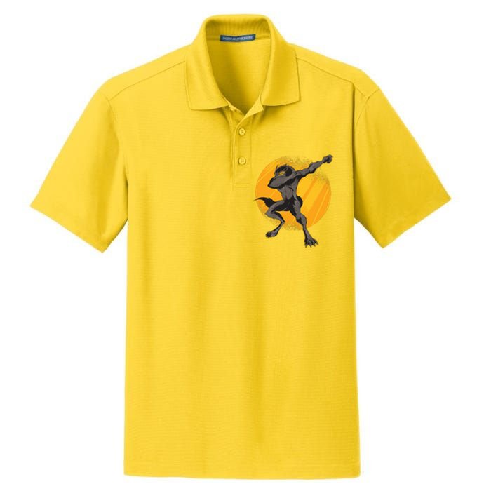 Dabbing Werewolf Dry Zone Grid Polo