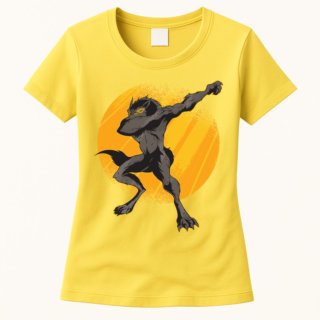 Dabbing Werewolf Womens T-Shirt