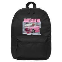 DonT Worry DaddyS On His Way Trump Pink Car 2024 16 in Basic Backpack