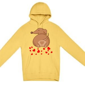 Dachshund Weenie Dog Lover Valentines Day Gift Gift Premium Pullover Hoodie