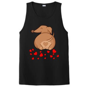 Dachshund Weenie Dog Lover Valentines Day Gift Gift PosiCharge Competitor Tank