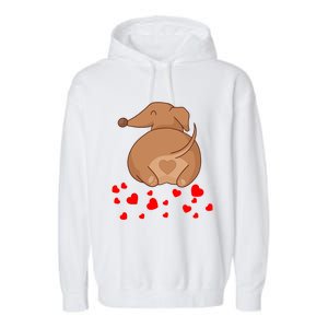 Dachshund Weenie Dog Lover Valentines Day Gift Gift Garment-Dyed Fleece Hoodie