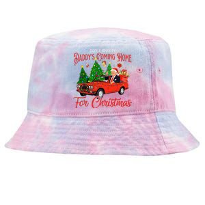 DonT Worry DaddyS Coming Home For Christmas Tie-Dyed Bucket Hat