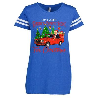 DonT Worry DaddyS Coming Home For Christmas Enza Ladies Jersey Football T-Shirt