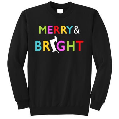 Dachshund Wiener Dog Merry And Bright Christmas Tree Lights Sweatshirt