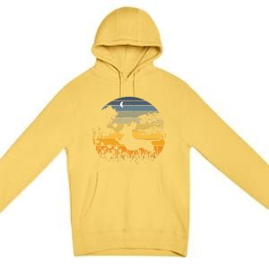 Dachshund Wiener Dog Sunset Garden Nature Lover Meaningful Gift Premium Pullover Hoodie