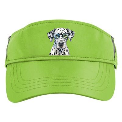 Dalmatian Watercolor Dog Wearing Glasses Adult Drive Performance Visor