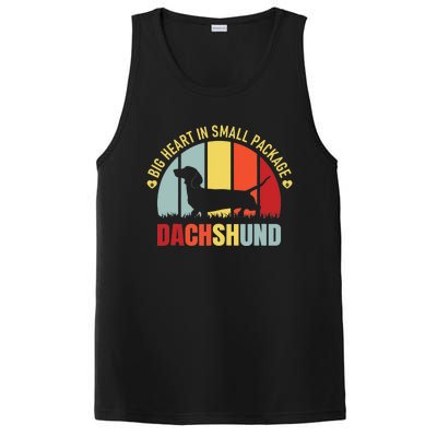 Doxie Wiener Dog Lover Pet Dad Mom Big Heart Dachshund PosiCharge Competitor Tank