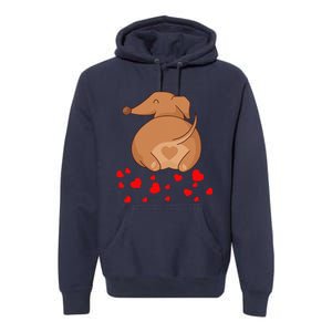 Dachshund Weenie Dog Lover Valentines Day For Funny Premium Hoodie