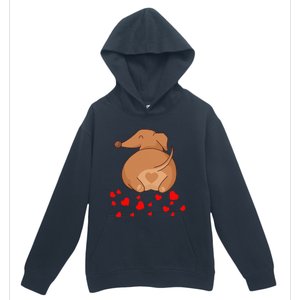 Dachshund Weenie Dog Lover Valentines Day For Funny Urban Pullover Hoodie