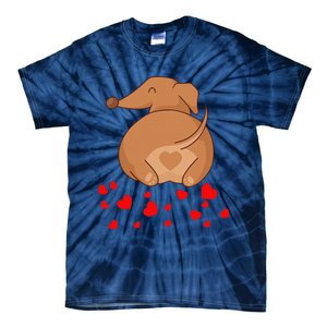 Dachshund Weenie Dog Lover Valentines Day For Funny Tie-Dye T-Shirt