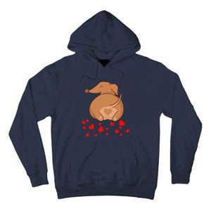 Dachshund Weenie Dog Lover Valentines Day For Funny Tall Hoodie