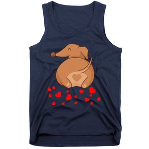 Dachshund Weenie Dog Lover Valentines Day For Funny Tank Top