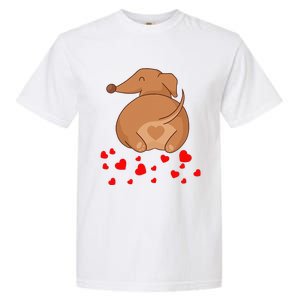 Dachshund Weenie Dog Lover Valentines Day For Funny Garment-Dyed Heavyweight T-Shirt