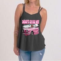 DonT Worry DaddyS On His Way Funny Donald Trump Pink 2024 Women's Strappy Tank