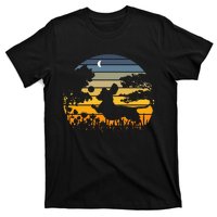 Dachshund Wiener Dog Sunset Garden T-Shirt