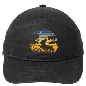 Dachshund Wiener Dog Sunset Garden 7-Panel Snapback Hat