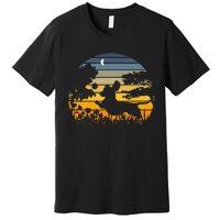 Dachshund Wiener Dog Sunset Garden Premium T-Shirt