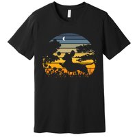 Dachshund Wiener Dog Sunset Garden Nature Lover Premium T-Shirt