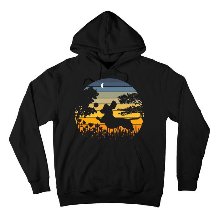 Dachshund Wiener Dog Sunset Garden Nature Lover Tall Hoodie