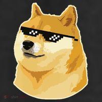 Doge With Deal With It Glasses Cool Comfort Performance Bucket Hat