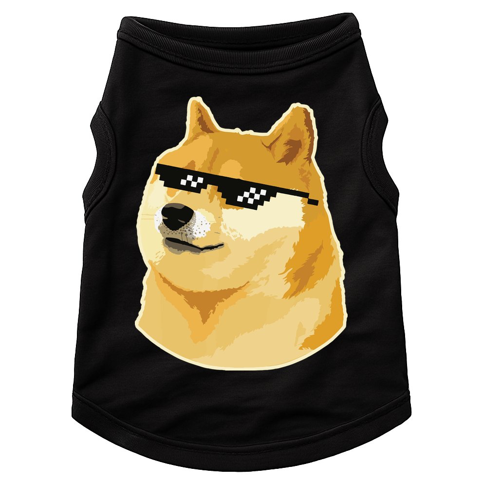 Doge With Deal With It Glasses Doggie Tank