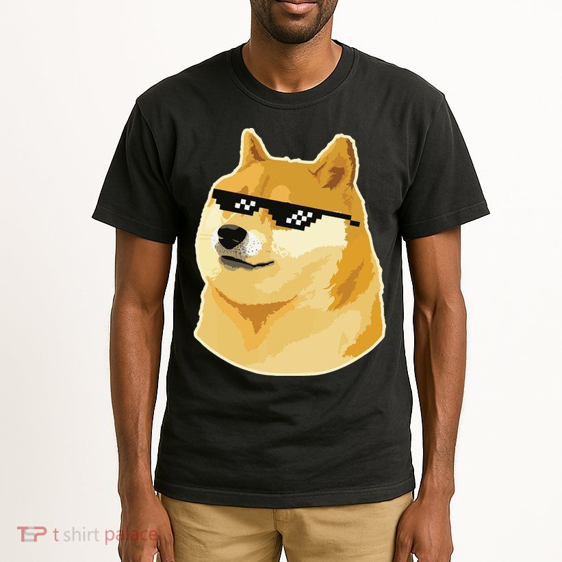 Doge With Deal With It Glasses Tall T-Shirt