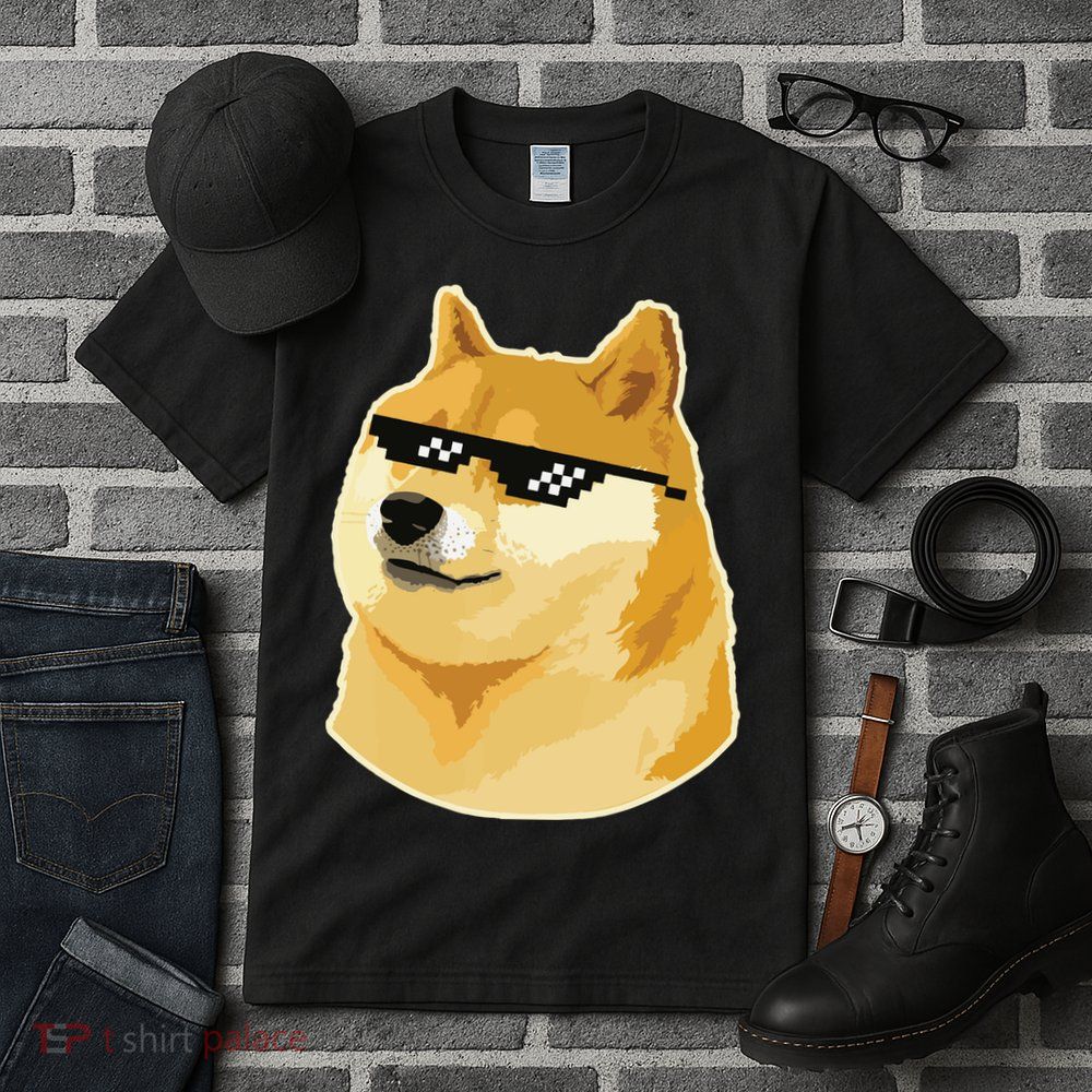 Doge With Deal With It Glasses Tall T-Shirt