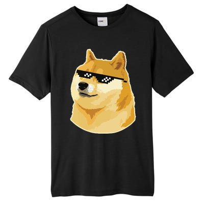 Doge With Deal With It Glasses Tall Fusion ChromaSoft Performance T-Shirt