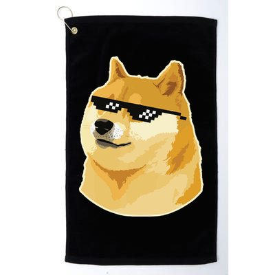 Doge With Deal With It Glasses Golf Towel