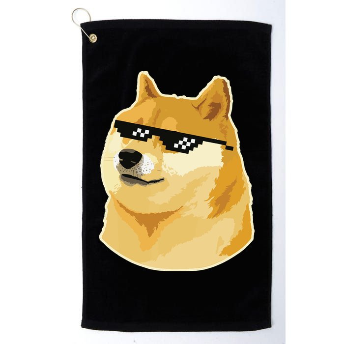 Doge With Deal With It Glasses Golf Towel