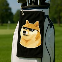 Doge With Deal With It Glasses Golf Towel