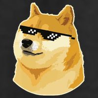 Doge With Deal With It Glasses Golf Towel