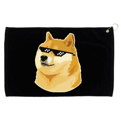 Doge With Deal With It Glasses Grommeted Golf Towel