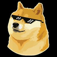 Doge With Deal With It Glasses Cropped Pullover Crew