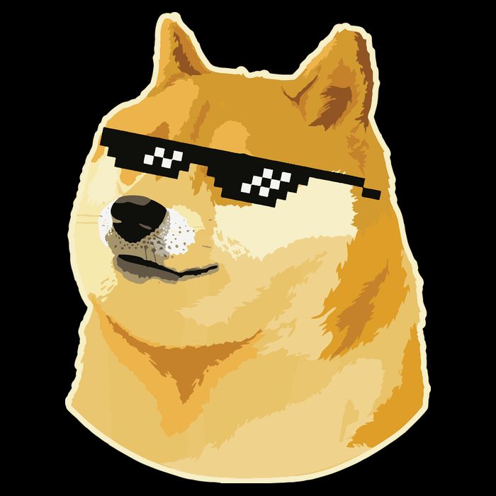 Doge With Deal With It Glasses Cropped Pullover Crew