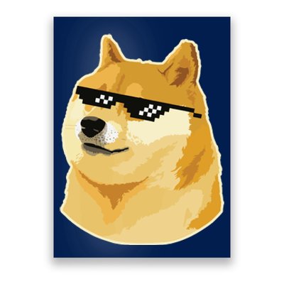 Doge With Deal With It Glasses Poster